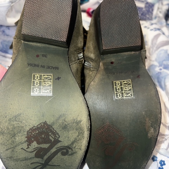 #116. NWOT my offer is Firm! Free People Lawless Suede Fringe Boots - Picture 13 of 13